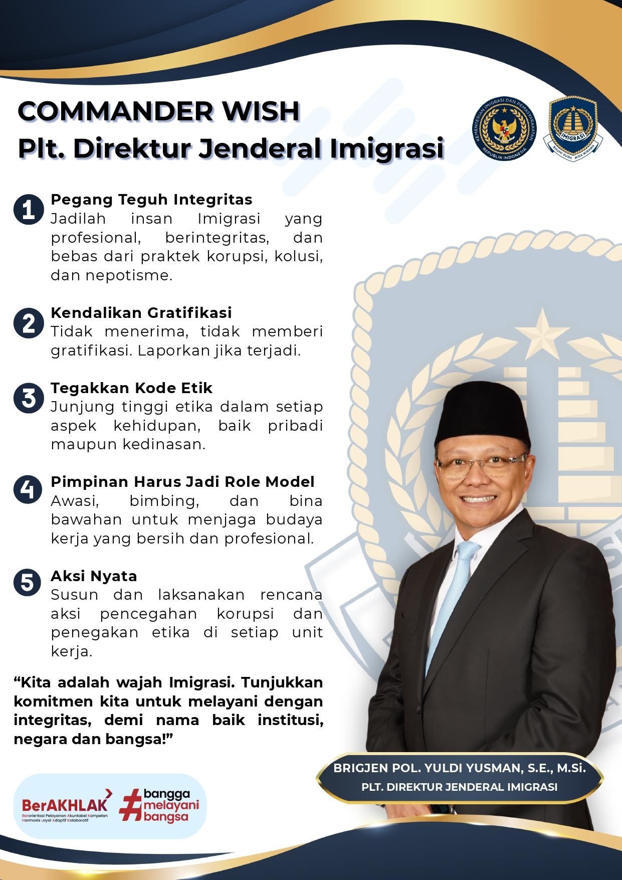 COMMANDER WISH Plt. Direktur Jenderal Imigrasi