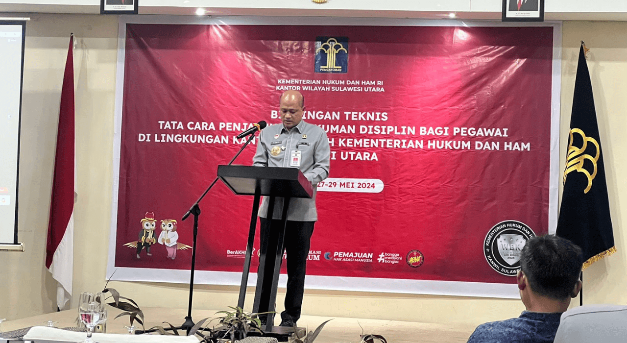 Kanim Bitung Hadiri Kegiatan imbingan Teknis Tata Cara Penjatuhan Hukuman Disipin bagi Pegawai Kemenkumham