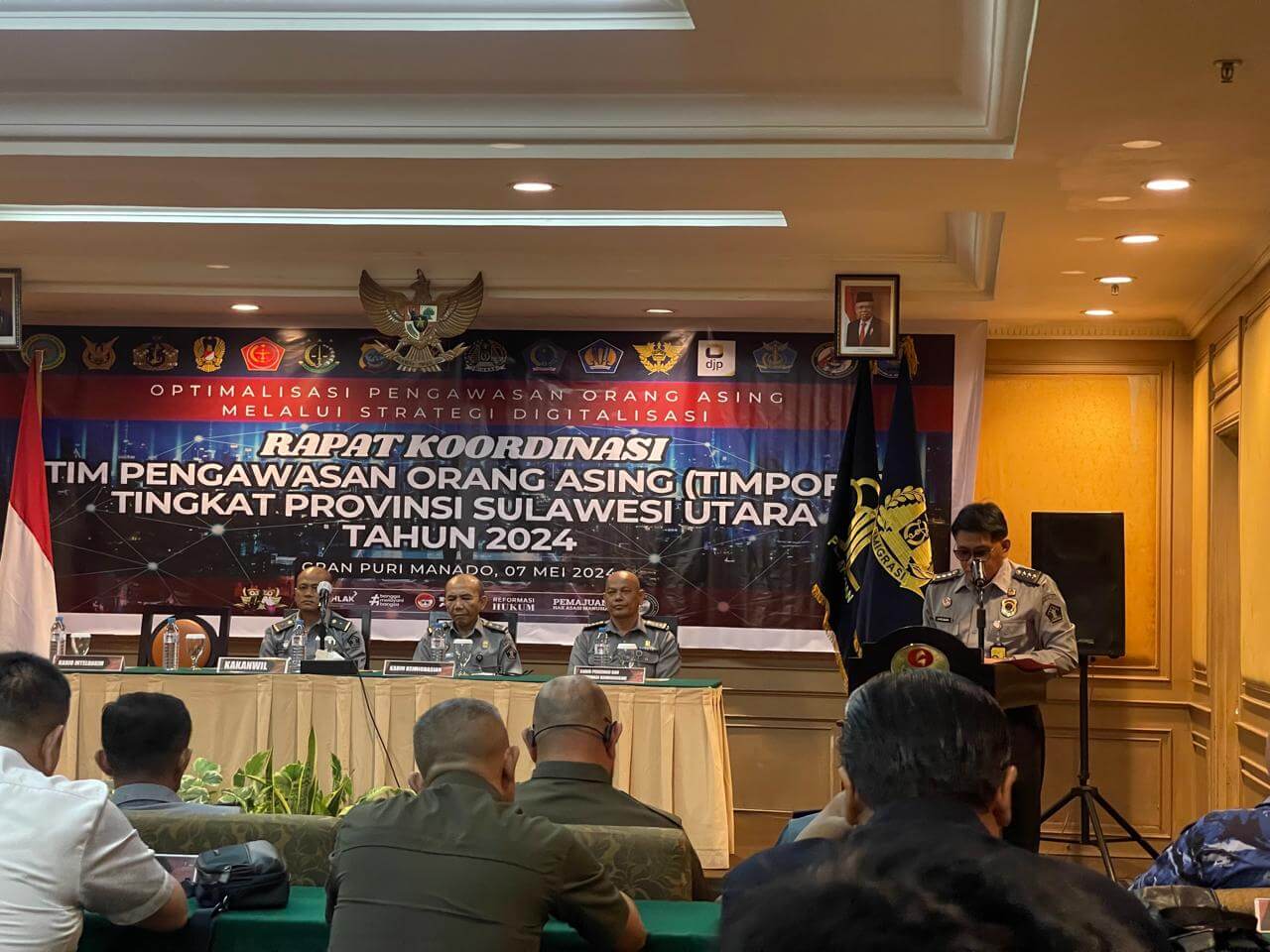 Jalin Sinergitas Kanim Bitung Ikuti Rakor TIMPORA Tingkat Provinsi Tahun 2024